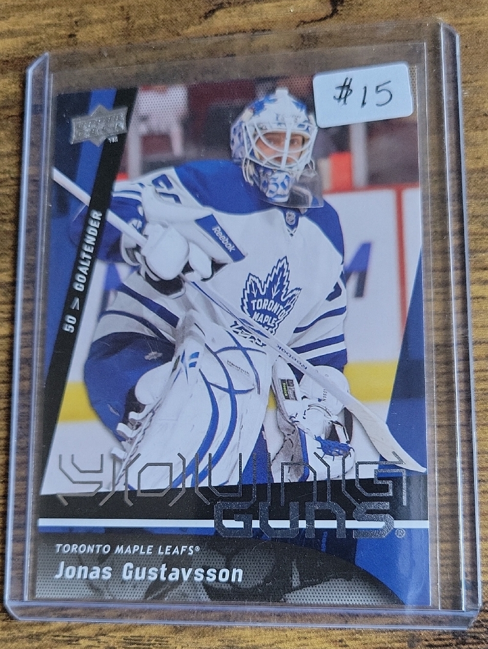 Toronto Maple Leafs Blue Hockey Trading Card - Jonas Gustavsson